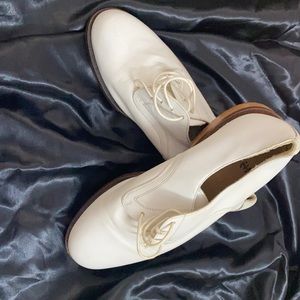 White leather shoes for men